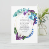 Tropische orchideeën Geometrische viering van het  Kaart (Staand voorkant)