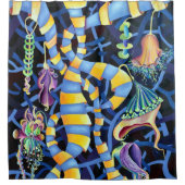 Tropische orchideeën in de Waterverf Douchegordijn (Voorkant)