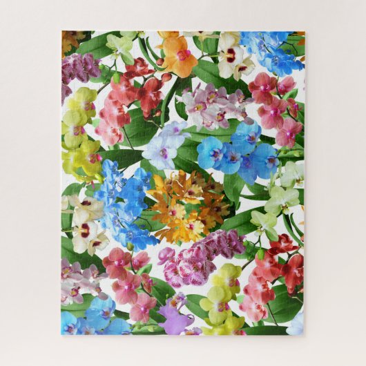 Tropische orchideeën legpuzzel (Verticaal)