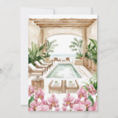 Tropische orchideeën met Pina Colada | poolparty Kaart (Achterkant)