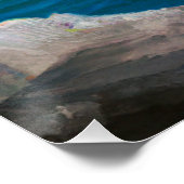 Tropische orchideeën, oceanen, kliffen en wolken perfect poster (Hoek)