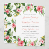 Tropische orchideeën palm leves Weddenschap Kaart (Voorkant / Achterkant)