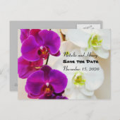 Tropische Orchideeën sparen de Datum Aankondigingskaart (Voorkant / Achterkant)