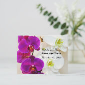 Tropische Orchideeën sparen de Datum Aankondigingskaart (Staand voorkant)