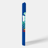 Tropische orchideeënpalmbladeren blauw Hawaiiaans  Case-Mate iPhone Case (Achterkant / Rechts)