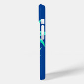 Tropische orchideeënpalmbladeren blauw Hawaiiaans  Case-Mate iPhone Case (Achterkant / Links)