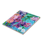 Tropische Orchideeëntuin van Kauai Hawaii Tegeltje (Zijkant)