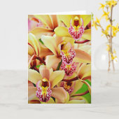 Tropische Orchids Scripture Kaart Psalm 34:15 (Gele Bloem)