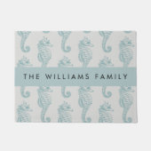 Tropische paarden, zeepaardpatroon, Jouw naam Deurmat (Voorkant)