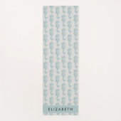 Tropische paarden, zeepaardpatroon, Jouw naam Yogamat (Voorkant)