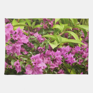 Tropische Paarse Bougainvillea Bloem Theedoek