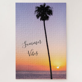 Tropische Paarse Californische palmboomklep Legpuzzel
