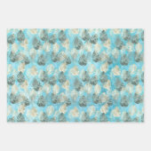 Tropische Paarse groene bladeren Inpakpapier Vel (Voorkant 3)