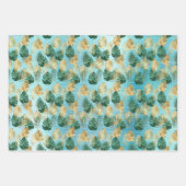 Tropische Paarse groene bladeren Inpakpapier Vel (Voorkant 2)