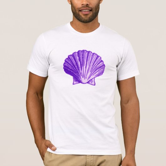Tropische Paarse mononlight Shell T-shirt (Voorkant)
