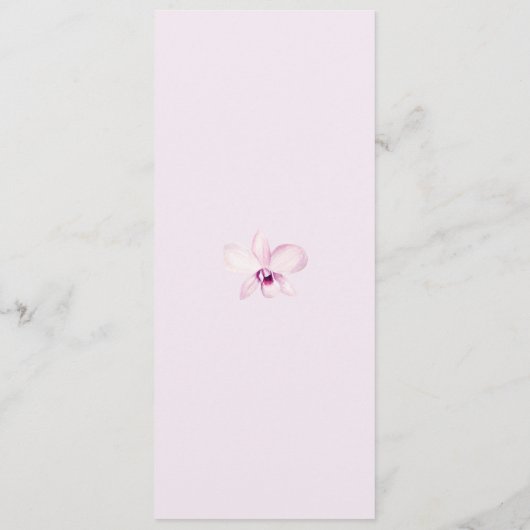 Tropische paarse orchidee aquarel menu's (Achterkant)