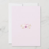 Tropische Paarse Orchidee Bridal Shower Invitation Kaart (Achterkant)