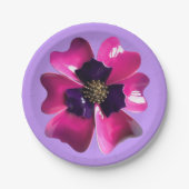 Tropische Paarse Orchidee MOD Bloem Zomer Bruiloft Papieren Bordje (Voorkant)