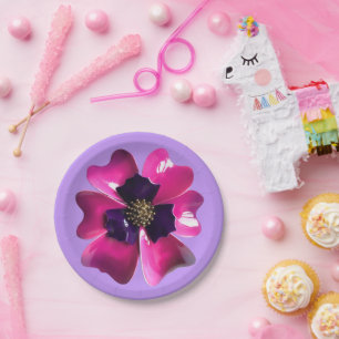 Tropische Paarse Orchidee MOD Flower Zomerbruiloft Papieren Bordje