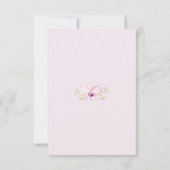 Tropische Paarse Orchidee Waterverf Antwoord Kaart (Achterkant)