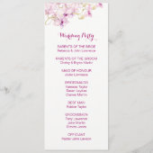 Tropische Paarse Orchidee Waterverf Trouwprogramma Programmakaart (Achterkant)