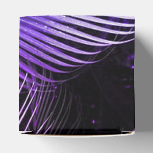 Tropische Paarse palmbladeren hart gunst doos Bedankdoosjes (Bovenkant)