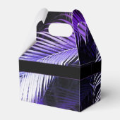 Tropische Paarse palmlederen kogelvrije doos Bedankdoosjes (Achterkant)