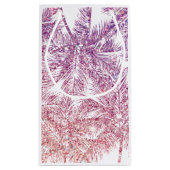 Tropische Paarse/roze Glitter Palms Gift Bag Klein Cadeauzakje (Achterkant)