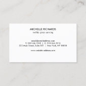 Tropische Paarse/roze Glitter Palms Loyaliteit Kaa Klantenkaartje (Achterkant)