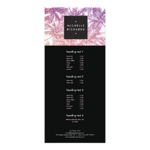 Tropische Paarse/roze Glitter Palms Rack Kaart