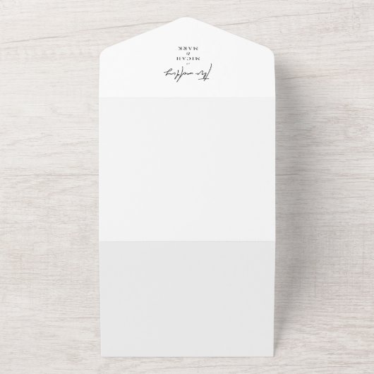 Tropische Palm Alles In Eén Uitnodiging (Buitenkant)