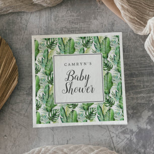 Tropische palm baby shower servetten