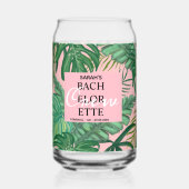 Tropische Palm Bachelorette Weekend Cocktailparty Blikvorm Glas (Voorkant)