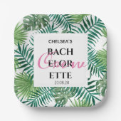 Tropische palm Bachelorette Weekend Summer Party Papieren Bordje (Voorkant)