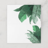 tropische palm bananenblad plaatskaartje (Buitenkant ongevouwen)