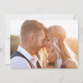 Tropische Palm Beach Bestemming Trouwfoto Save The Date (Achterkant)