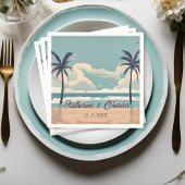 Tropische Palm  Beach bruiloft servet