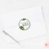 Tropische Palm Beach bruiloft Sticker (Envelop)