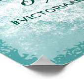 Tropische Palm Beach bruiloft welkom Poster (Hoek)