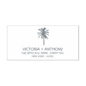 Tropische Palm Beach Retouradres Zelfinktende Stempel (Design)