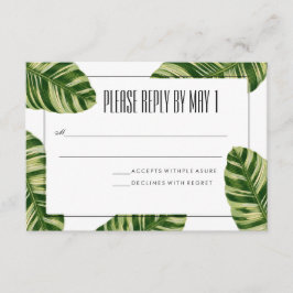 Tropische Palm Beach RSVP-kaart RSVP Kaartje