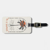 Tropische Palm Beach Vibes Zomer Zon Retro Bagagelabel (Voorkant horizontaal)