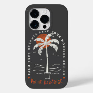 Tropische Palm Beach Vibes Zomer Zon Retro Case-Mate iPhone 14 Pro Hoesje
