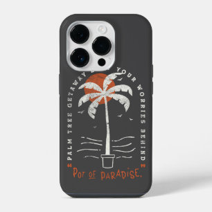 Tropische Palm Beach Vibes Zomer Zon Retro iPhone 14 Plus Hoesje
