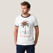 Tropische Palm Beach Vibes Zomer Zon Retro T-shirt (Voorkant volledig)