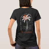 Tropische Palm Beach Vibes Zomer Zon Retro T-shirt (Achterkant)
