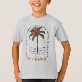 Tropische Palm Beach Vibes Zomer Zon Retro T-shirt (Voorkant)