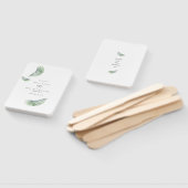 Tropische Palm Beach Welkom Outdoor bruiloft Handwaaier (Niet-gemonteerd)