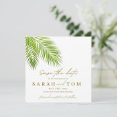 Tropische palm Bewaar de datum Kaart (Staand voorkant)