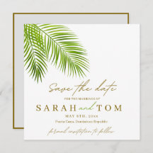 Tropische palm Bewaar de datum